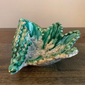 Fratelli Fanciullacci  Trinket Dish Catch All Seashell Vintage MCM Signed Italy